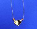18kt Gold Ruby Diamond Melee and Enamel Heart Pendant