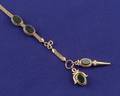 Antique 18kt Gold and Bloodstone Fob Chain France