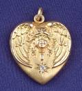 Antique 14kt Gold and Diamond Pendant Locket