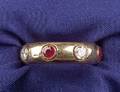 18kt Gold Ruby and Diamond Band