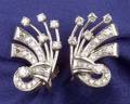 Platinum and Diamond Earclips