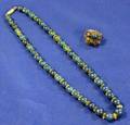 Strand of Lapis Lazuli and Rock Crystal Beads and an Arts  Crafts Silver and Lapis