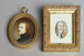 Watercolor on ivory miniature portrait after Sir Anthony Van Dyck