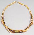 PreColumbian Shell and Repouss Gold Necklace