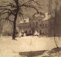 Luigi Kasimir Austrian 18811962 Lot of Two Views House in Snow