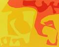 Patrick Heron British 19201999 Lot of Two Abstract Images Small Yellow