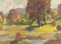 Richard A Chase American 18921985 Oaks Near Pond