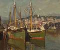 Emile Albert Gruppe American 18961978 Boats at Gloucester
