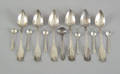 American silver spoons to include a set of six teaspoons by S Weida