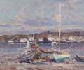 Robert C Gruppe American 20th Century Bickford Marina from the Artists Living RoomGloucester Massachusetts