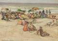 Charles Herbert Woodbury American 18641940 Beach Crowd