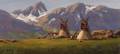 Heinie Hartwig American b 1937 Lot of Two Works Including Teepees on a High Plain and Mountain Camp