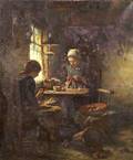 Johannes Weiland Dutch 18561909 Mending