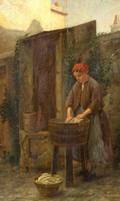 Phillipe Francois Sauvage French ac 1863 Wash Day