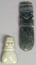 Two PreColumbian Jade Pendants