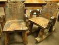 Asian Rustic Pine Armchair and Armrocker