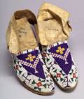 Central Plains Beaded Hide Mans Moccasins