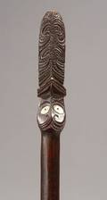 Maori Carved Wood Staff