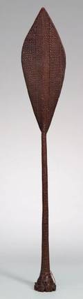 Polynesian Carved Wood Paddle