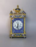 Cloisonne regulator clock