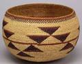 Northern California Polychrome Twined Basketry Bowl