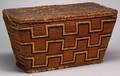 Large Northwest Coiled and Imbricated Lidded Basket