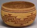 Northern California Polychrome Twined Basketry Bowl