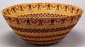 California Pictorial Coiled Basketry Bowl