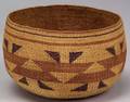 Northern California Polychrome Twined Basketry Bowl