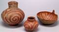 Three Prehistoric Southeast Painted Pottery Items