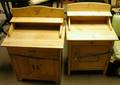 Matched Pair of Continental Provincial Pine Commodes