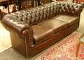 Brown Leather Chesterfield Sofa