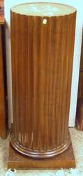 Walnut and Mahogany Fluted Columnform Pedestal