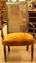Federalstyle Caned Mahogany Lolling Chair