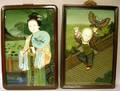 Pair of Hardwood Framed Chinese ReversePainted Portraits on Glass