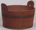 Red Painted Wooden Tub