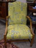 Regencystyle Upholstered Maple Lolling Chair