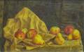 Framed Oil Still Life with Apples