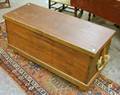 Stained Pine DovetailConstructed Sea Chest with Rope Handles