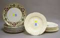 Set of Nine Ridgways Chelsea Pattern Porcelain Dinner Plates and Eight Spode Luncheon Plates