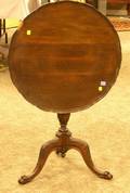 Georgianstyle Carved Mahogany Piecrust Tilttop Candlestand