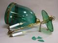 Regencystyle Green Glass Hall Lantern