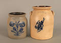 M Woodruff stoneware crock