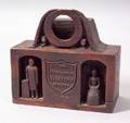 Carved Mahogany Folk Art Watch Hutch