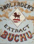 Reverse Painted Glass SMOLANDERS EXTRACT BUCHU Trade Sign