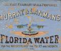 Reverse Painted Glass FLORIDA WATER Perfume Trade Sign