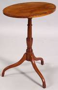 Federal Mahogany and Cherry Inlaid Candlestand
