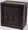 Black Painted Wooden Safe