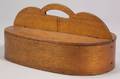 Shaker Oval Oak Covered Cutlery Carrier