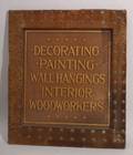 Reverse Painted Glass Decorators Trade Sign